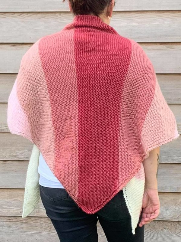 Warme roze omslagdoek/sjaal